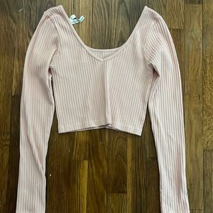 aeropostale cropped longsleeve seamless top